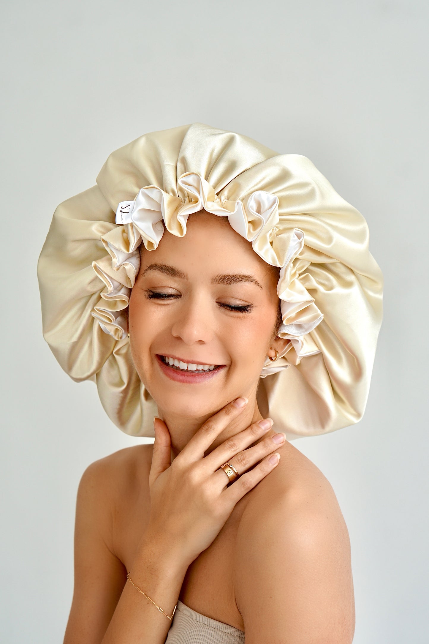 Sweet Angel Reversible Satin Bonnet