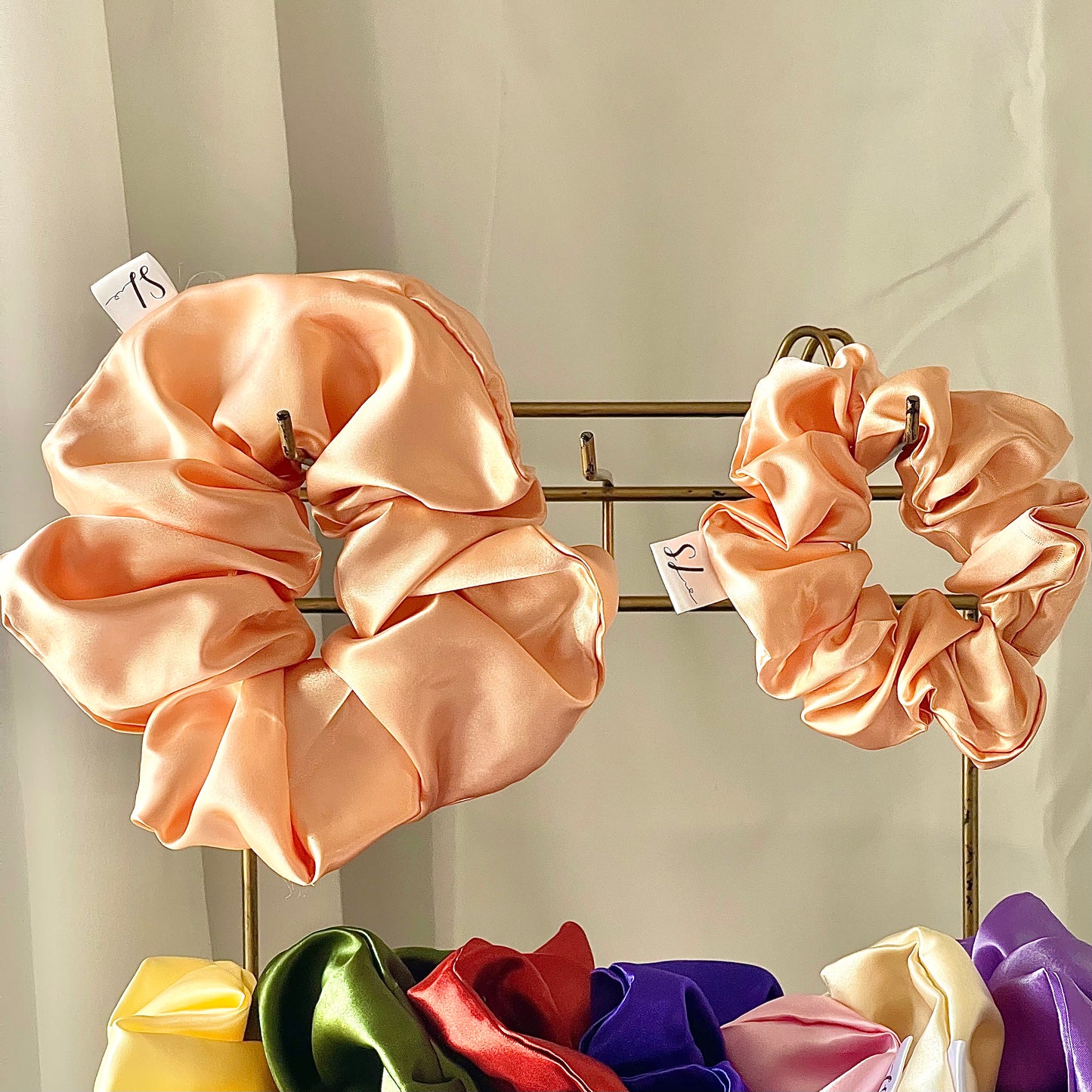 Peachy Keen Satin Scrunchie