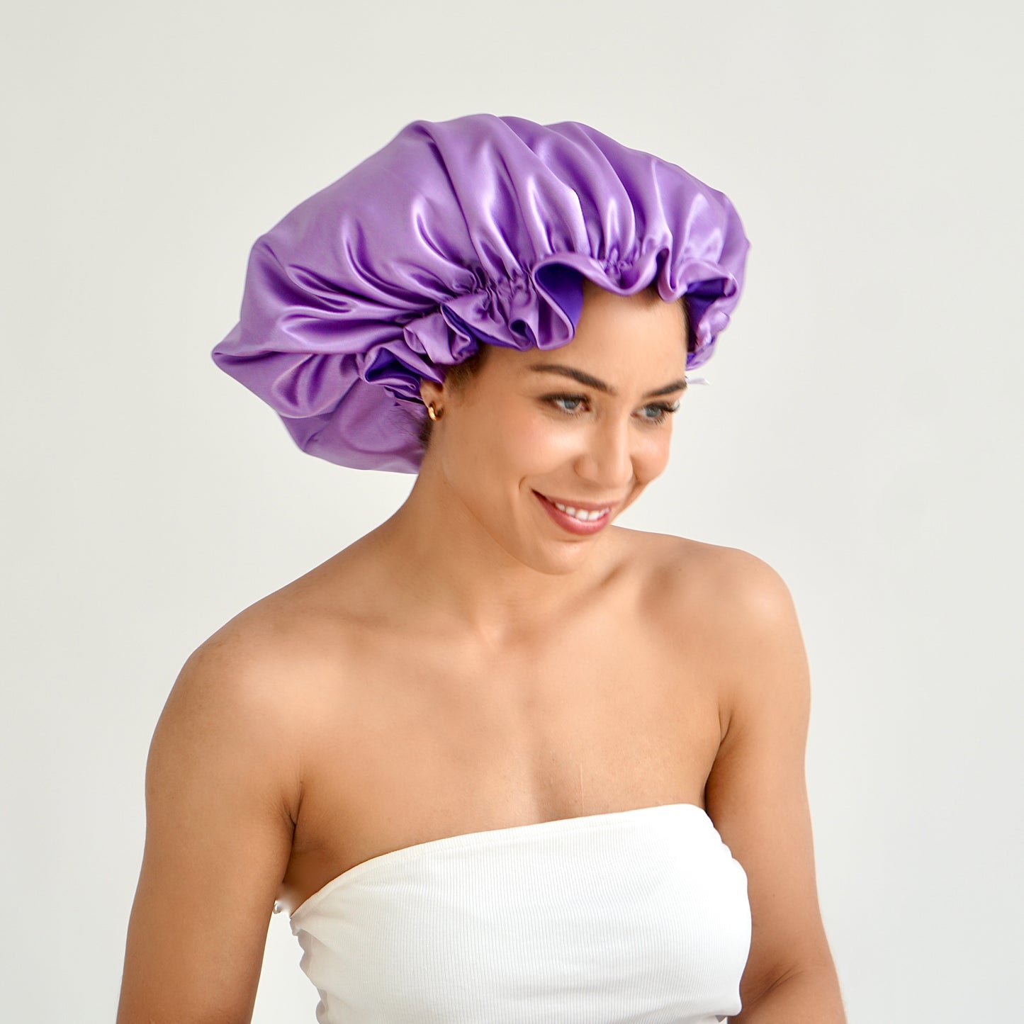 Covered In Lilac Reversible Satin Bonnet