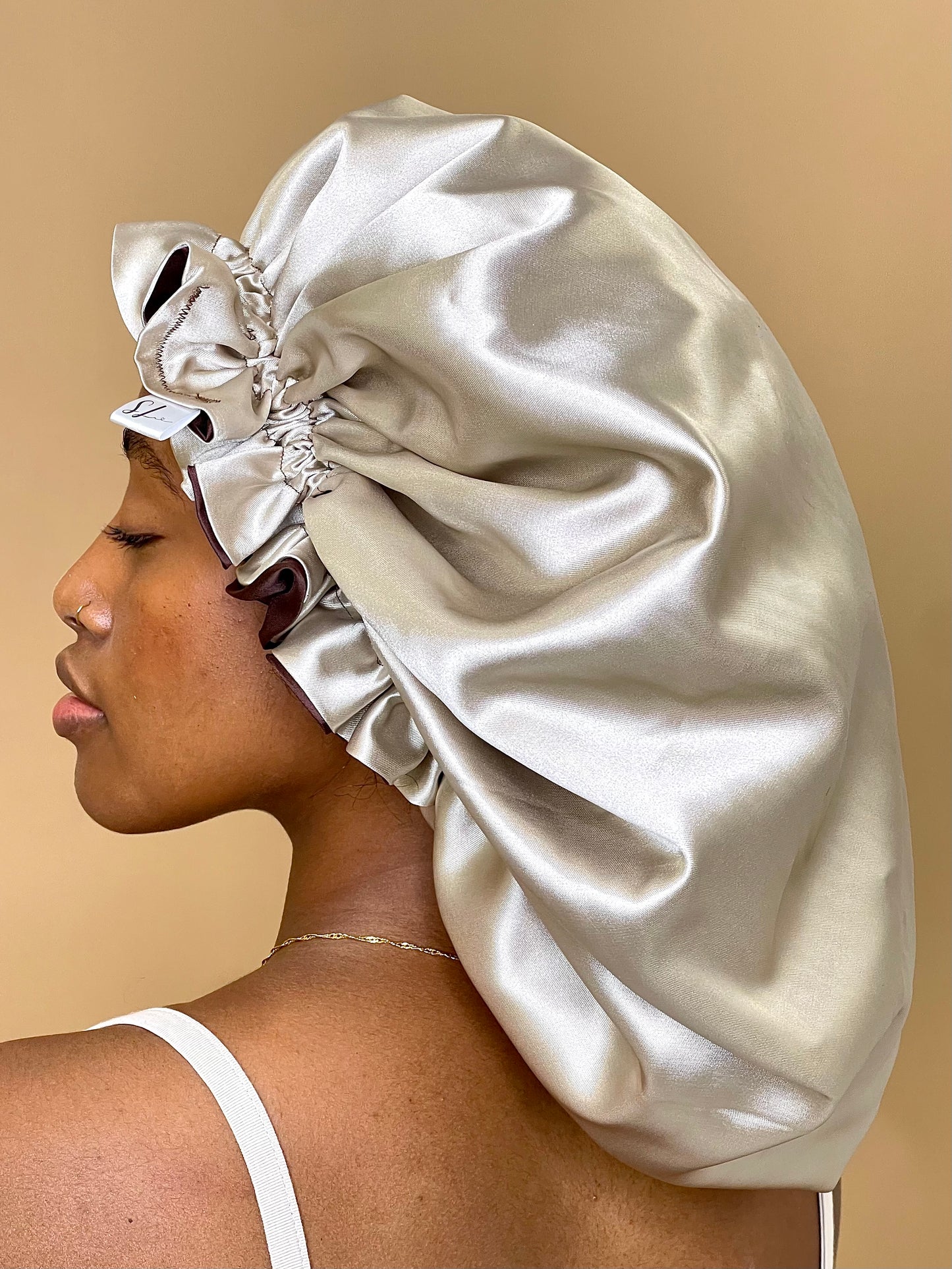 Vanilla Chocolate Dream Reversible Satin Bonnet