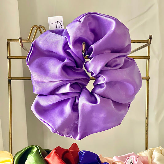 Lilac Satin Scrunchie