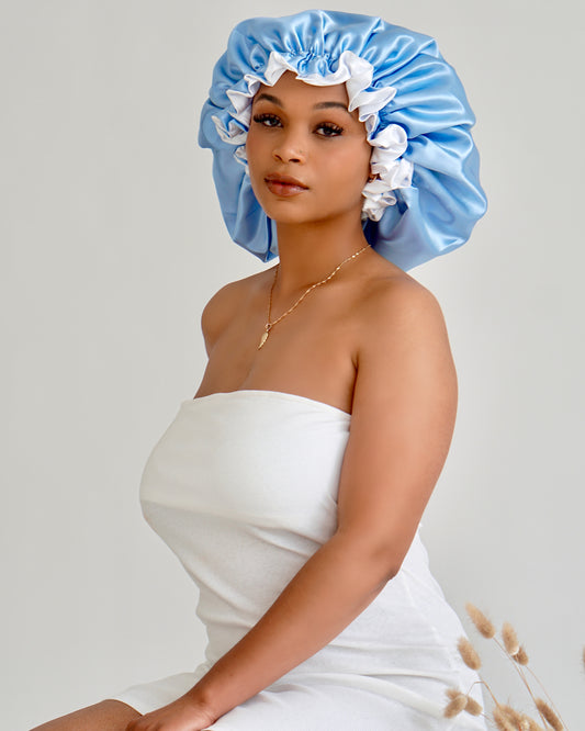 In The Clouds Reversible Satin Bonnet
