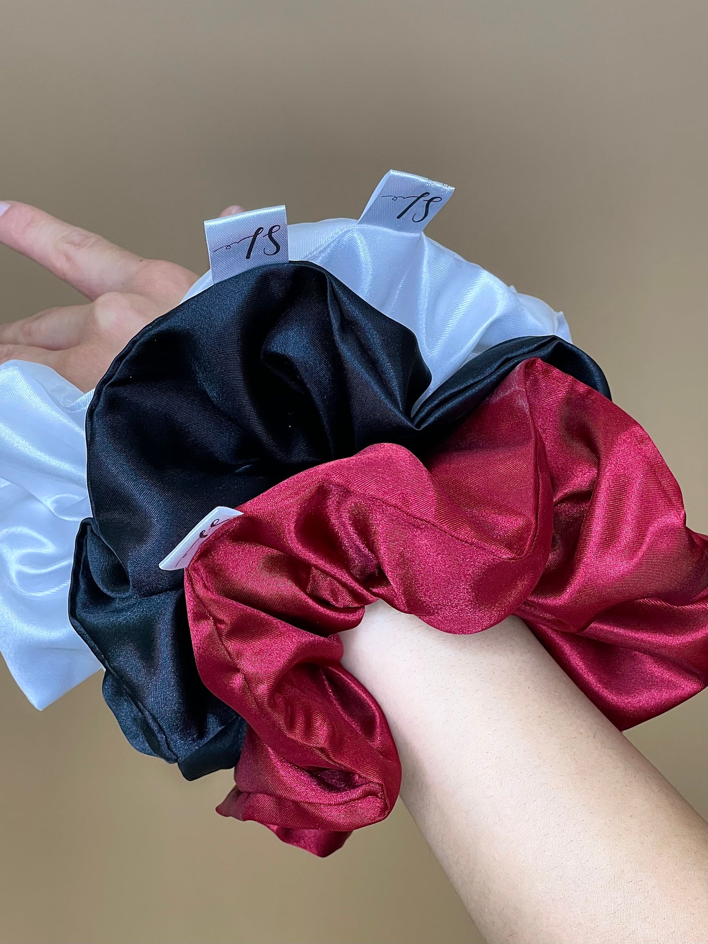 Midnight Fire Satin Scrunchie