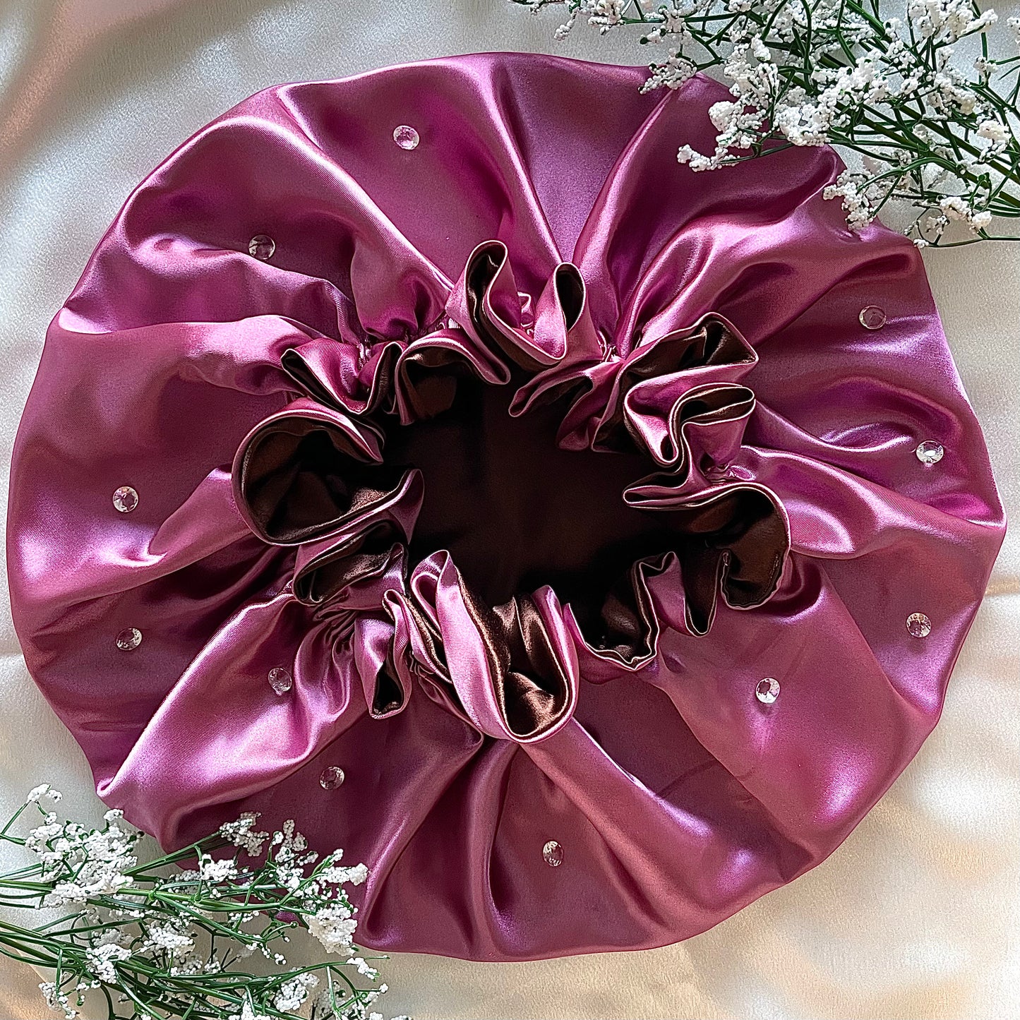 Choco Berry Reversible Satin Bonnet