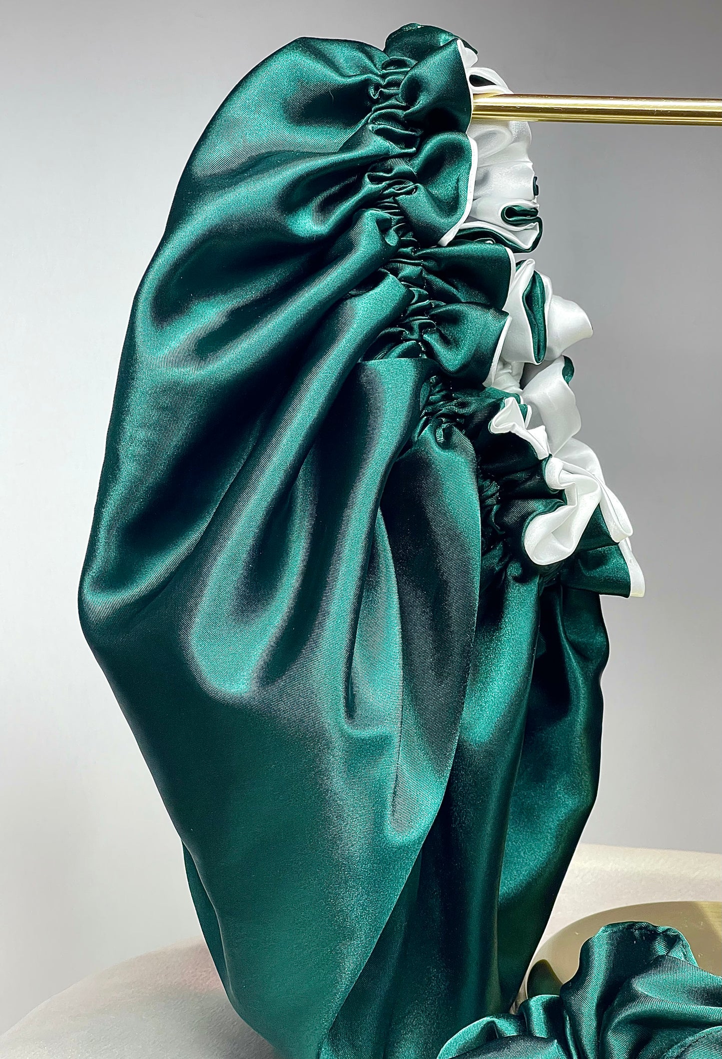 Plush Emerald Reversible Satin Bonnet